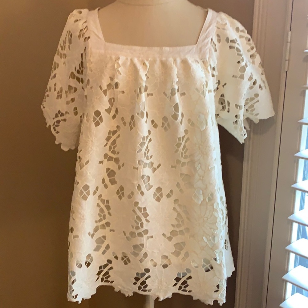 Umgee eyelet lined blouse, women’s large